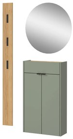 Zöld-natúr színű előszoba bútor Ameca – Germania