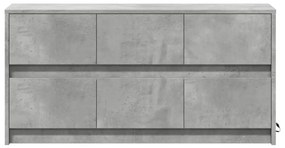 betonszürke szerelt fa TV-szekrény LED-ekkel 100 x 34 x 50 cm
