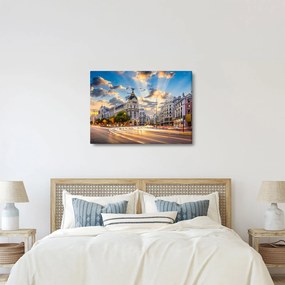 Kép - Calle Gran Vía, Madrid, Spanyolország (70x50 cm)
