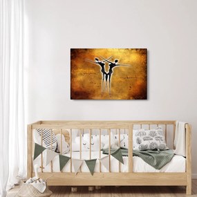 Festmény képe egy táncoló párról (90x60 cm)