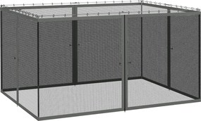 Outsunny szúnyoghálók 3 × 4 m-es pavilonhoz, napernyőhöz vagy kertbe - 4 db cipzáras panel rögzítő kampókkal - nylon/poliészter | Aosom