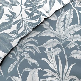 Fehér-kék kétszemélyes-hosszabbított pamut ágyneműhuzat 240x220 cm Hera – douceur d'intérieur