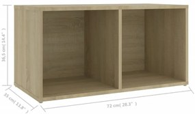 sonoma tölgy színű szerelt fa TV-szekrény 72 x 35 x 36,5 cm