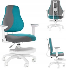 Gyerek növésű szék Neoseat Kinder White Plus türkiz