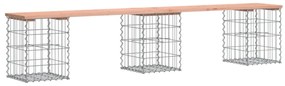 tömör duglászfenyő gabion kerti pad 203x31x42 cm