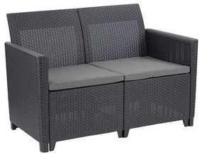 Claire 2 üléses műrattan kerti kanapé