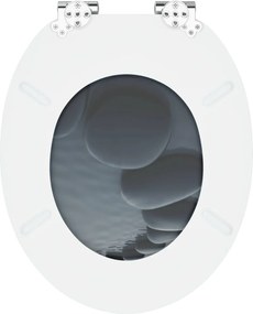 Lágy záródású WC ülőke 2 pcs Szürke 44 x 38 cm MDF lap