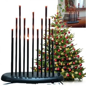 Gyertyatartó Modern Karácsonyi Elegáns Karácsonyi Dekoráció Fekete