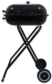 Hordozható faszenes grillsütő fekete