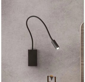 Redo 01-2755 - WALLIE LED flexibilis lámpa LED/3W/230V USB CRI 90 fekete 01-2755