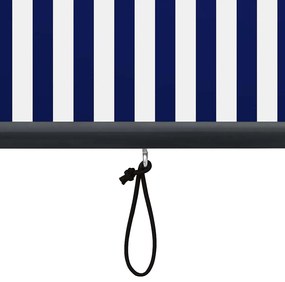 kék és fehér kültéri roló 120 x 250 cm