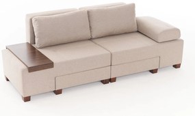 3 személyes kanapéágy Perenna Linen - Krém