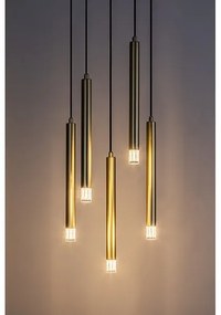 Rabalux 72361 - Csillár zsinóron RAMIRA 5xG9/5W/230V arany