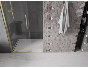 Mexen Velar, nyílásba tolóajtó 110x200 cm, 8mm átlátszó üveg, arany matt, 871-110-000-01-55