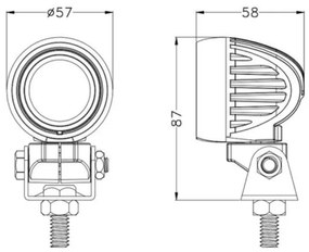 LED Autós spotlámpa OSRAM LED/10W/10-30V IP68 5700K