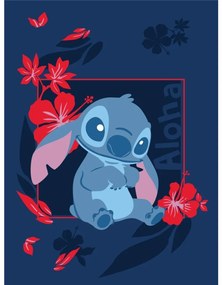 Disney Lilo és Stitch, A csillagkutya Aloha Flower flanel takaró 110x150cm