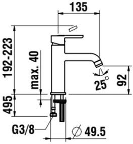 LAUFEN H3110810041201 - LUA mosdócsap 19,2 cm, fényes króm