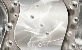 Fotótapéta Ezüst gömbök absztrakt fém vinil 254x184 +ragasztó