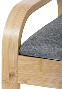 Natúr Bambusz Cipős, Szürke Betétekkel. DR-N1016 GREY2