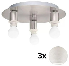 Eglo Eglo - LED Mennyezeti lámpa MY CHOICE 3xE14/4W/230V króm/fehér EG31131A