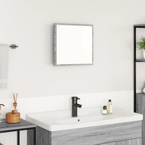 LED fürdőszoba tükör szürke sonoma 40x8.5x37 cm mérnöki fa