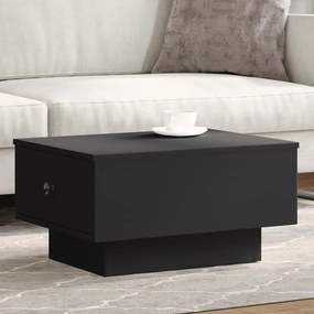 Fekete szerelt fa dohányzóasztal 60 x 45 x 31 cm