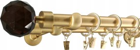 Függönykarnis 19+19mm Arany Matt 180cm Crystal Brown