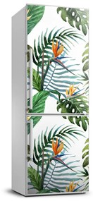 Hűtőre ragasztható matrica Trópusi levelek FridgeStick-70x190-f-73937066
