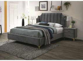 MONACO velvet ágy 160 x 200 cm szürke