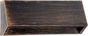 PREZENT 48340 RADIX III. Kültéri Falba Építhető Lámpa Fekete Antik Sárgaréz LED IP44
