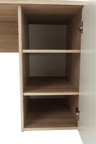 íróasztal, tölgy sonoma/fehér, EUSTACH