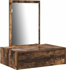 vidaXL Öltözködőasztal fiókkal tárolóval Barna 60 x 40 x 70 cm Faanyag