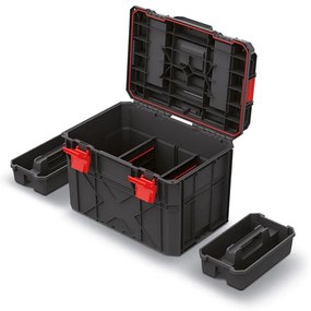 Szerszámtáska A, 40,7 cm, szorítórudak, fekete