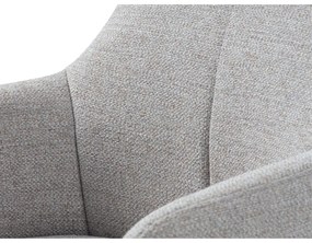 Világosszürke forgó relaxációs fotel Manning – Unique Furniture