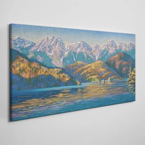 Vászonkép Festje a hegyi tót
