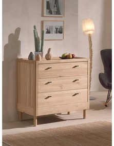 Natúr színű tölgyfa gyerek komód 100x95x55 cm Forrest – Vipack