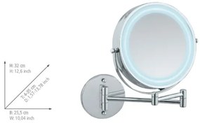 WENKO 3656530100 - Tükör POWER-LOC 25,5x32 cm fényes króm