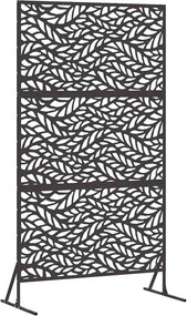 vidaXL Magánszféra Képernyő Fekete 100 x 50 x 180 cm Acél