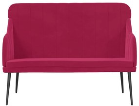 vidaXL bordó bársonypad 110 x 76 x 80 cm