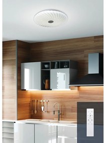 Fehér LED dimmelhető mennyezeti lámpa távirányítóval 38,5x38,5 cm Calipso – Candellux Lighting