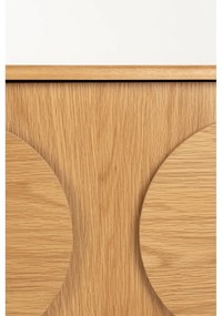 Natúr színű alacsony komód tölgyfa dekorral 120x58 cm Groove – Zuiver
