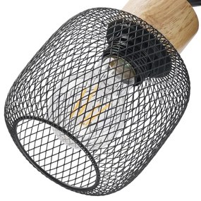 Brilagi - Spotlámpa BASKLITE 3xE27/15W/230V kaucsukfa/fekete