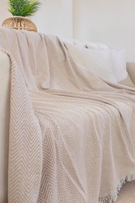 Woven Cozy kanapévédő 170 × 200 cm, bézs