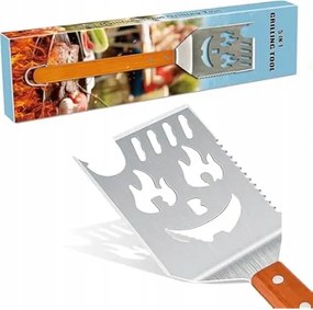 5in1 grilllapát többfunkciós evőeszköz kézzel készített fogantyúval