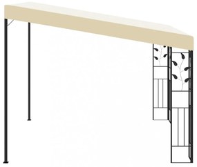 vidaXL krémszínű falra szerelhető pavilon 3 x 3 x 2,5 m