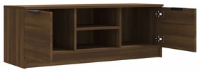 barna tölgy színű szerelt fa TV-szekrény 102 x 35 x 36,5 cm
