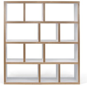 Fehér-natúr színű könyvespolc 150x159 cm Berlin – TemaHome