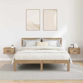 Éjjeliszekrény 2 pcs kézműves tölgy 35 x 35 x 20 cm Faanyag