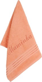 Bellatex Anya frottír törölköző hímzéssel, lazac 50 x 100 cm