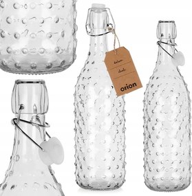 Üvegpalack dugóval bor klip tinktúra likőr szirup gyümölcslé 1L